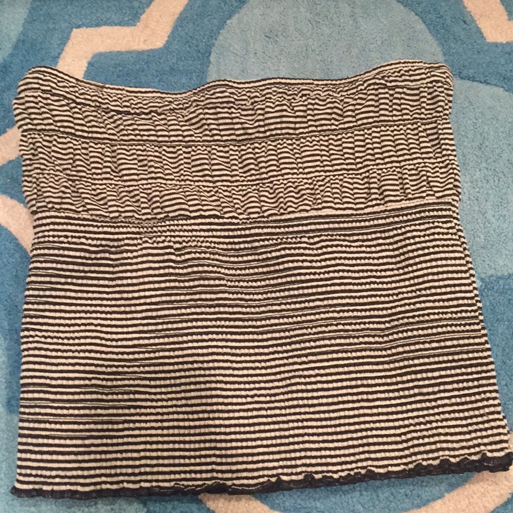 Black and white stripped tube top from forever 21